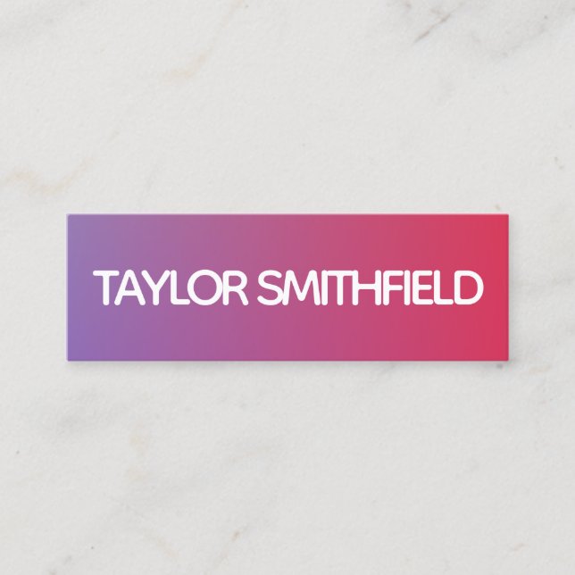 Cartão De Visita Mini gradiente moderno (Frente)