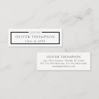 Cartão De Visita Mini Graduação em rede profissional