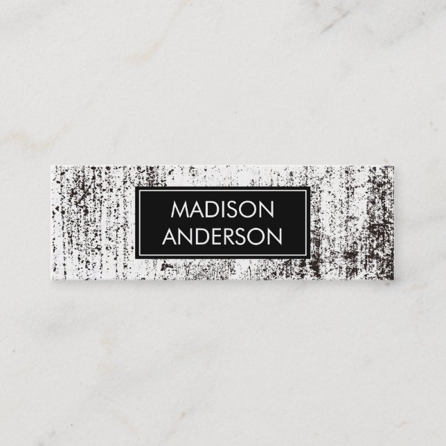 Cartão De Visita Mini Grunge Black (Frente)