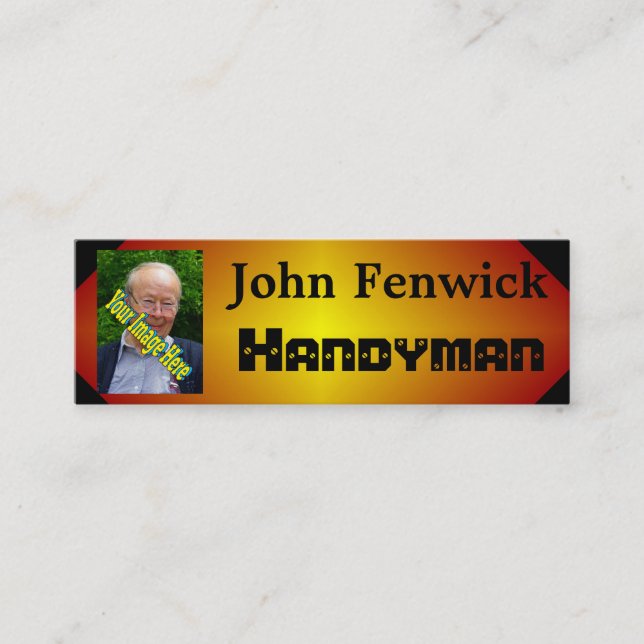 Cartão De Visita Mini Guia de trabalho para pequenas empresas do Handyma (Frente)