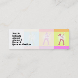 Cartão De Visita Mini Guitarra da paz - magro