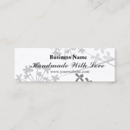 Cartão De Visita Mini Handmade moderno com o florido floral mínimo do