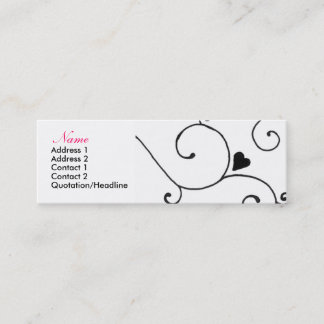 Cartão De Visita Mini heartswirlscard