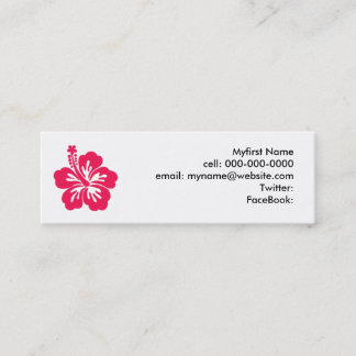 Cartão De Visita Mini Hibiscus