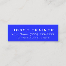 Cartão De Visita Mini Horse Equine Minimal Royal Blue Business Card