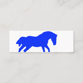Cartão De Visita Mini Horse Equine Minimal Royal Blue Business Card
