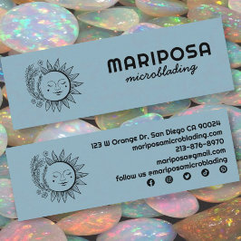 Cartão De Visita Mini Ícones sociais do legista esteticista salão