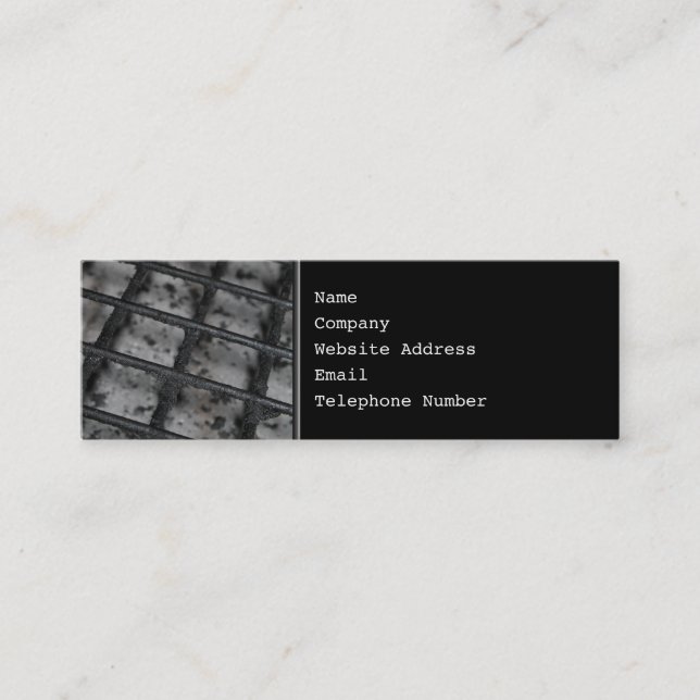 Cartão De Visita Mini Imagem da grade do CHURRASCO (Frente)