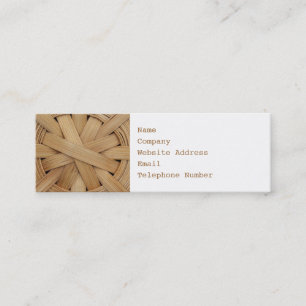 Cartão De Visita Mini Imagem do teste padrão da cesta