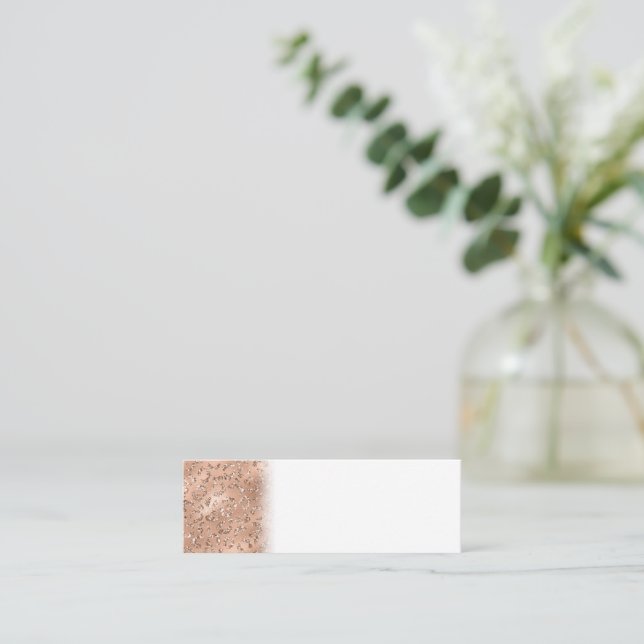 Cartão De Visita Mini Impressão de Pele Preta Chita Leopard (Em pé/Frente)