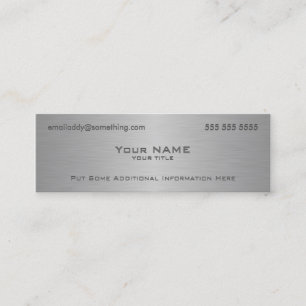 Cartão De Visita Mini Impressão de Textura Metálica Moderna