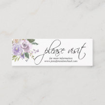 Informações do WEBSITE de Casamento de Lavanda Flo