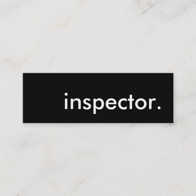 Cartão De Visita Mini inspetor. (Frente)