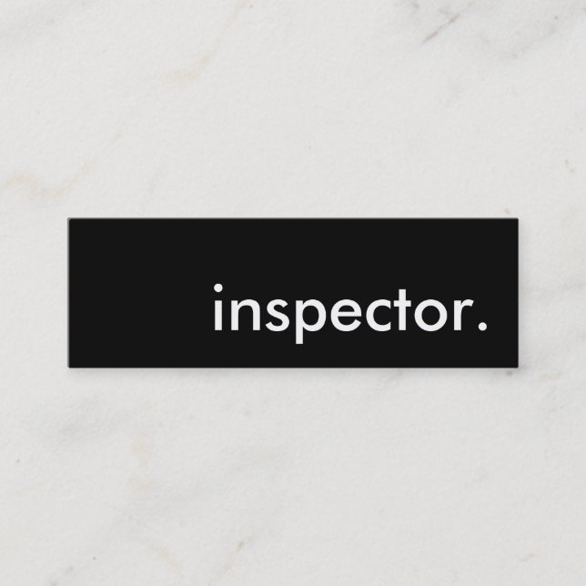 Cartão De Visita Mini inspetor. (Frente)