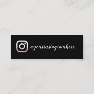 Cartão De Visita Mini Instagra Logotipo de Mídia Social Blog Rosa
