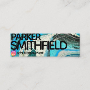 Cartão De Visita Mini Instagram a Pintura de Árvore de Aquarela