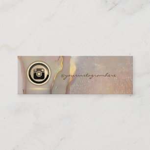 Cartão De Visita Mini Instagram Blush Pink Opal Mídia Social