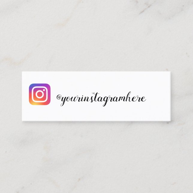 Cartão De Visita Mini instagrama (Frente)