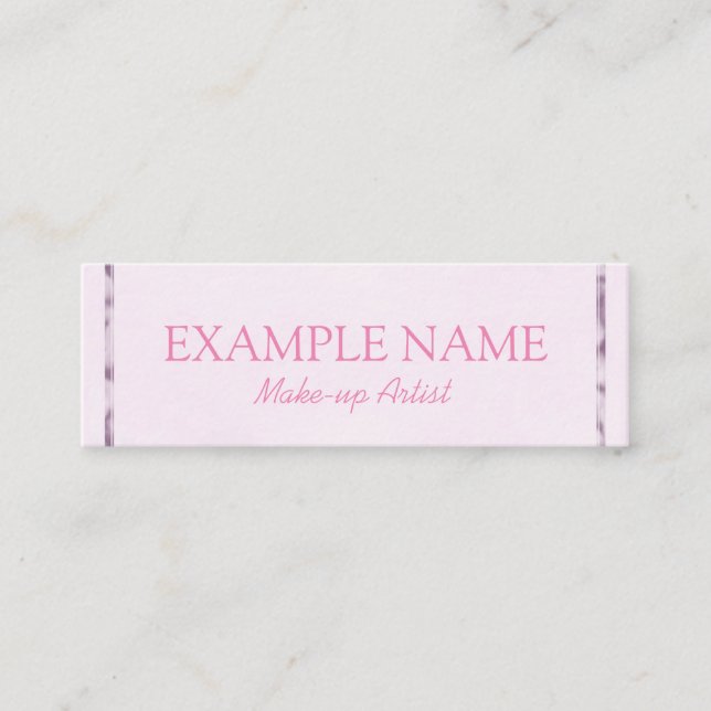 Cartão De Visita Mini Instagrama personalizado "Pink Leaf" (Frente)