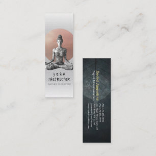 Cartão De Visita Mini Instrutor de Meditação Yoga Reiki Master Lotus Pos
