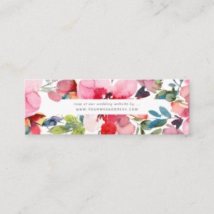 Cartão De Visita Mini Invólucro RSVP do Site da Web de Flores de Mola d