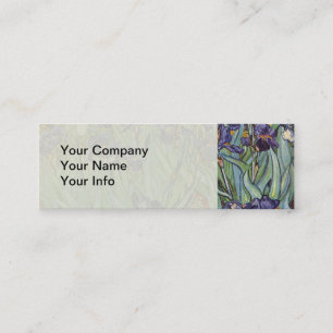 Cartão De Visita Mini Íris de Van Gogh Pintura Impressionista