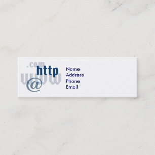 Cartão De Visita Mini j0254444, NameAddressPhoneEmail