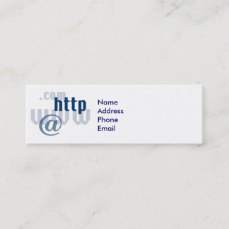 Cartão De Visita Mini j0254444, NameAddressPhoneEmail