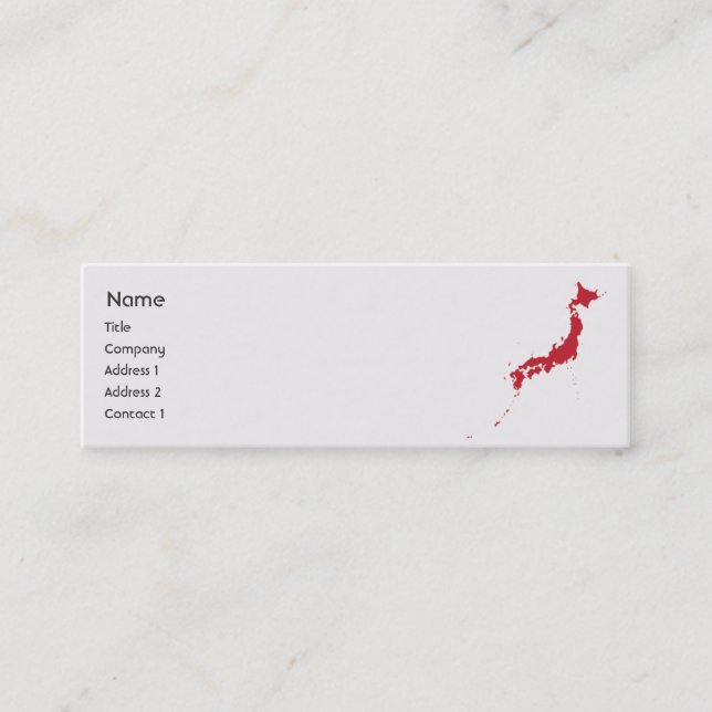 Cartão De Visita Mini Japão - magro (Frente)
