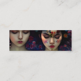 Cartão De Visita Mini Jardim Místico: Marcador de Sonhos Florais