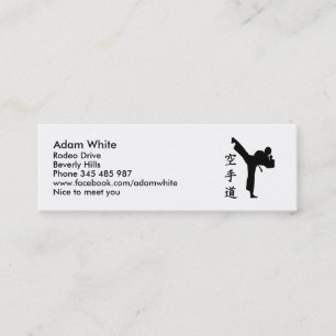 Cartão De Visita Mini Karaté Kung Fu
