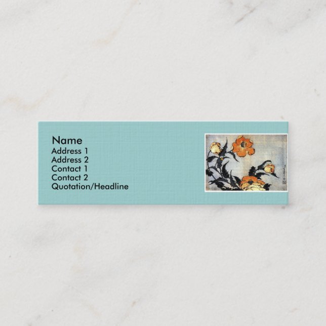 Cartão De Visita Mini Katsushika Hokusai Ukiyo-e Woodcut Impressão - Pop (Frente)