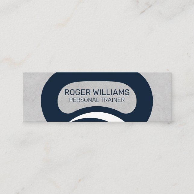 Cartão De Visita Mini Kettle Bell | Contexto da Textura das Cinzas (Frente)