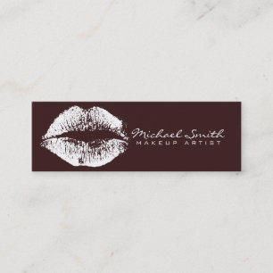 Cartão De Visita Mini Lábios Brancos Artistas de Composição #8