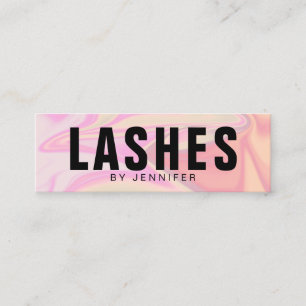 Cartão De Visita Mini Lâmpadas holográficas femininas modernas e elega