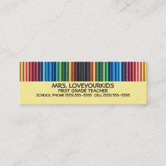 Cartão De Visita Mini Lápis coloridos