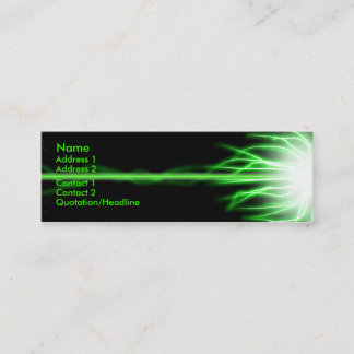 Cartão De Visita Mini Laser verde