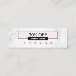 Cartão De Visita Mini Lealdade de mármore moderna criativa chique do