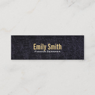 Cartão De Visita Mini Leather Faux (crocodilo)