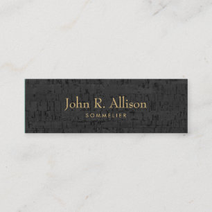 Cartão De Visita Mini Legal Cork Sommelier Wine Expert