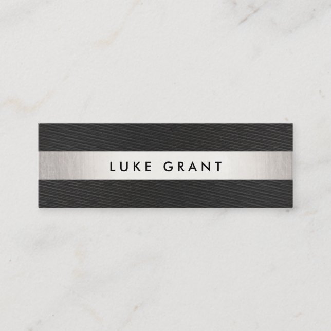 Cartão De Visita Mini Legal Prata Negra Negra Strike Professional II (Frente)