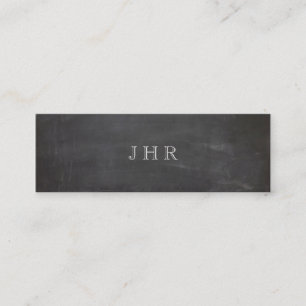 Cartão De Visita Mini Legal Russo Monograma Monograma Preto