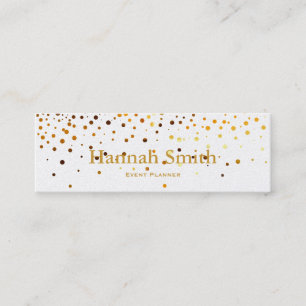 Cartão De Visita Mini Leitura de ouro de luxo elegante profissional