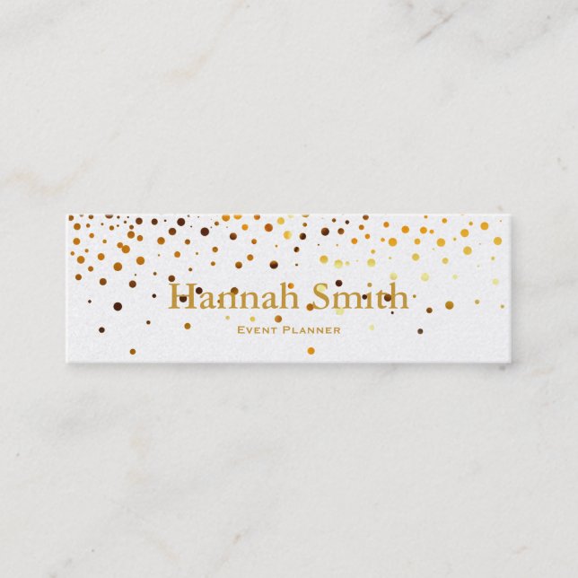 Cartão De Visita Mini Leitura de ouro de luxo elegante profissional (Frente)