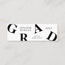 Cartão De Visita Mini letras maiúsculas e minúsculas cores da escola Nom