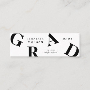 Cartão De Visita Mini letras maiúsculas e minúsculas cores da escola Nom