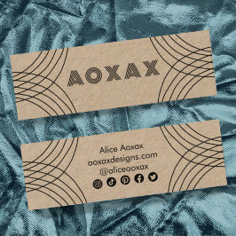 Cartão De Visita Mini Linhas Minimalistas Abstrato Formas Exclusivas Kra