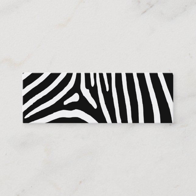 Cartão De Visita Mini Listras de Zebra (Frente)