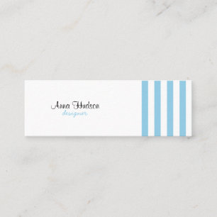 Cartão De Visita Mini Listras (linhas paralelas) - azul branco