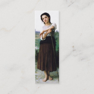 Cartão De Visita Mini Livro de Shepherdes por William Bouguereau